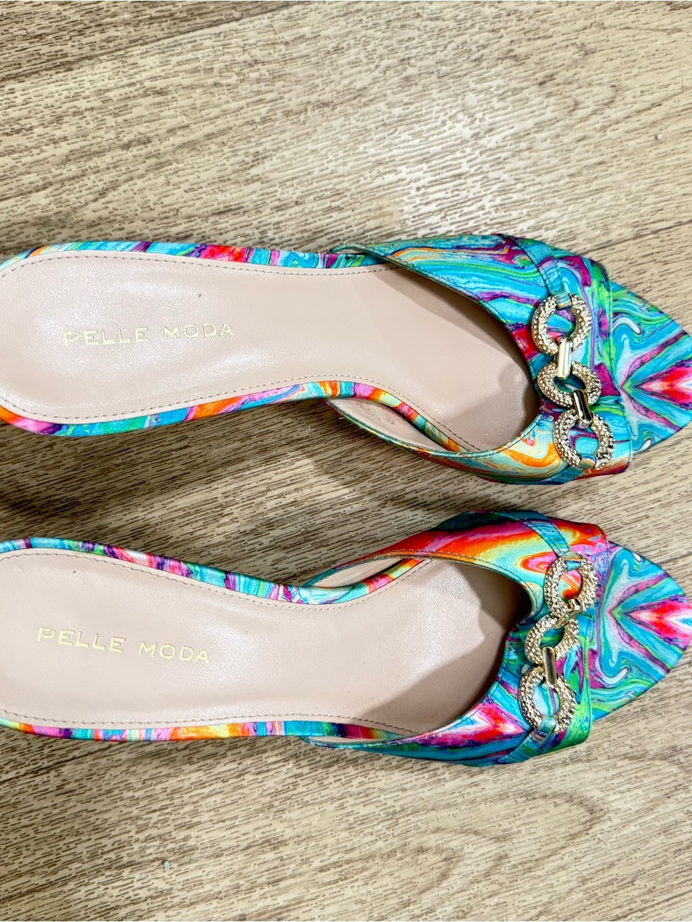 Pelle Moda Tie Dye/Multicolor Kitten Heel